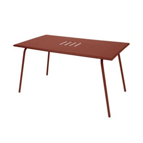 Table de jardin coloris ocre rouge Monceau Fermob - 146 cm