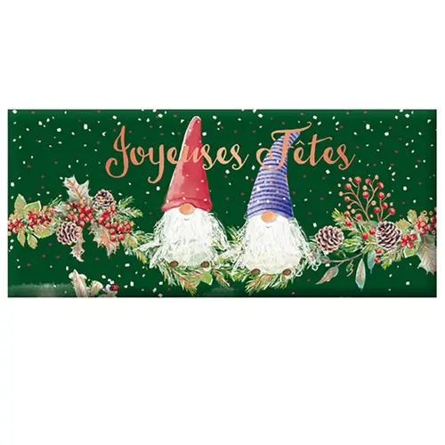 Mini tablette de chocolat au lait « Joyeuses Fêtes » Art Grafik