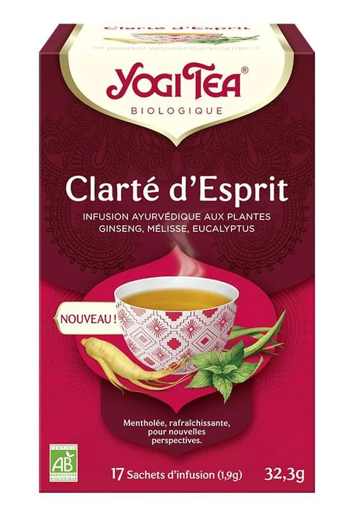Thé Clarté d'esprit bio Yogi Tea - 17 sachets