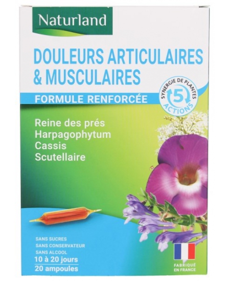 Naturland - Extrait Fluide - Harpagophytum - Cassis - Reine des Près - Scutellaire - Bio