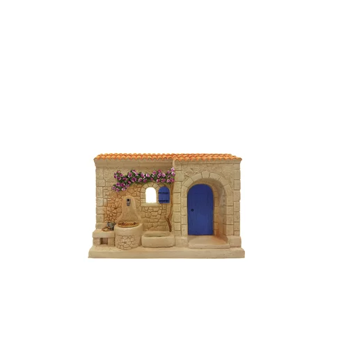 Façade de maison mazaugues en plâtre 22,5 x 5 x 17 cm