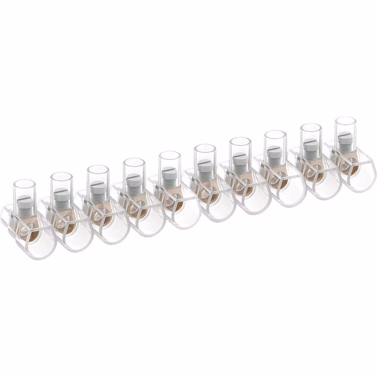 Bornes unipolaires 10 mm2 – barrette 10 pôles