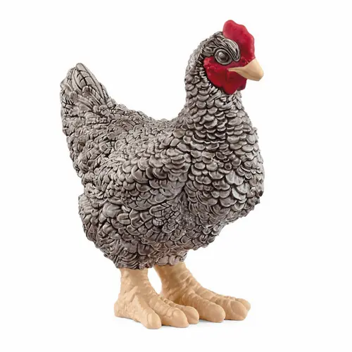Figurine Schleich® Poule Plymouth Rock - 5,7 x 2,7 x 6 cm