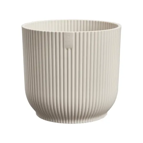 Cache-pot vibes fold coloris blanc en plastique recyclé Elho - Ø 22 cm