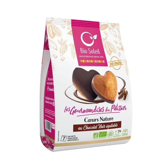Cœur moelleux au chocolat noir équitable bio Biosoleil - 180 g