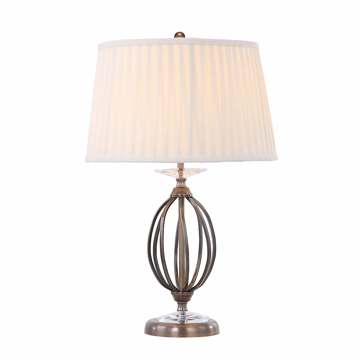 Elstead Aegean – 1 lampe de table lumineuse en laiton vieilli, E27