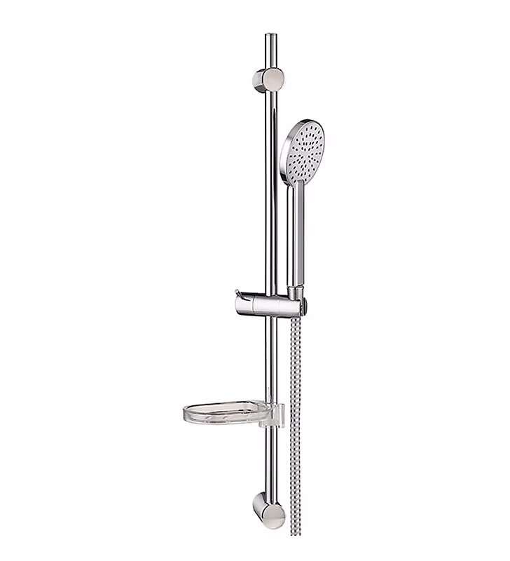 Colonne Barre de douche chromee entraxe reglable 70 cm douchette monojet flexible PVC – Réf. QGKOJNQWR6947026978