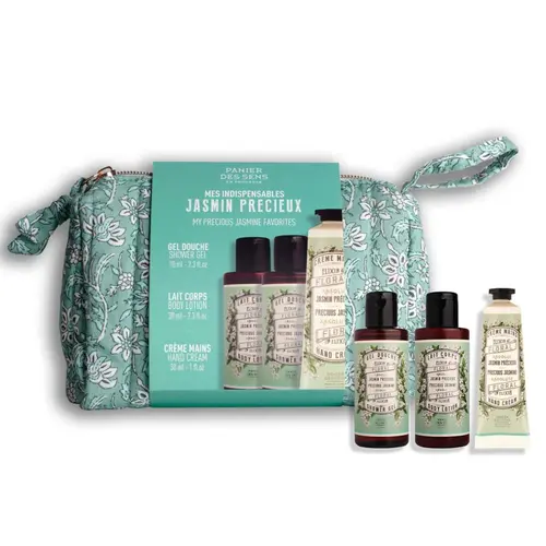 Trousse de voyage Jasmin précieux Panier des Sens - les 4 pièces