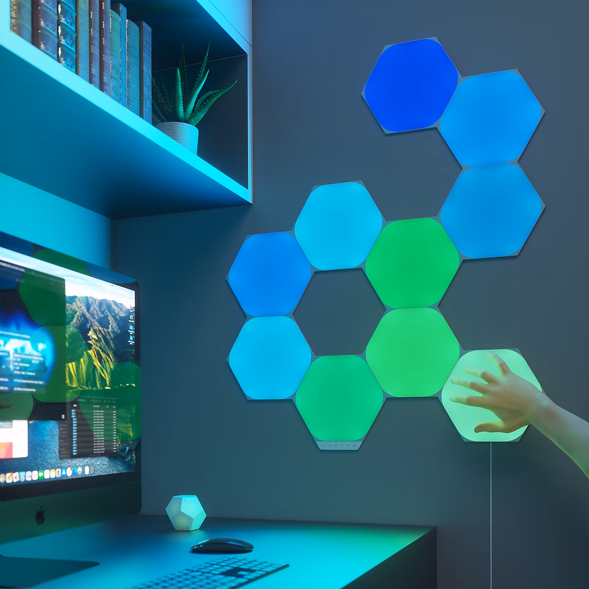 Luminaire et éclairage intérieur – Kit d'extension Nanoleaf Shapes 9 panneaux LED hexagones