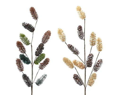 Tige pomme de pin coloris marron - 80 cm