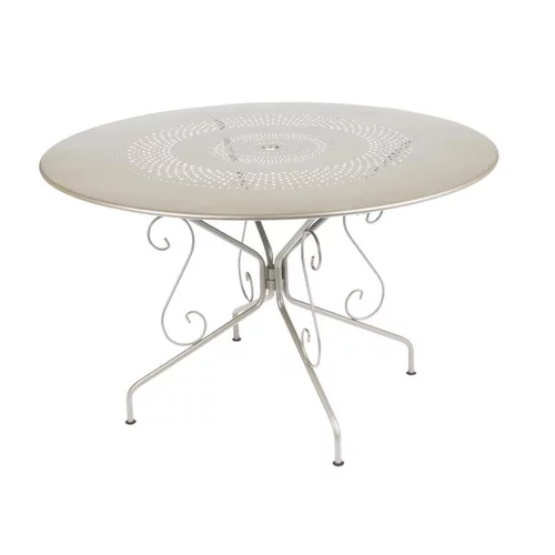 Table de jardin ronde Montmartre Fermob muscade D 117 cm