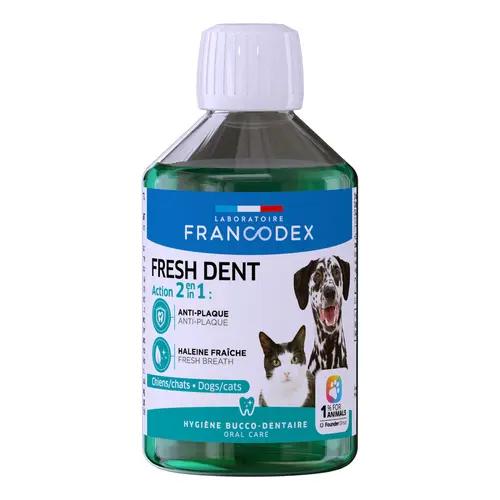 Solution dentaire rafraîchissante pour chien et chat Fresh Dent Francodex - 250 mL