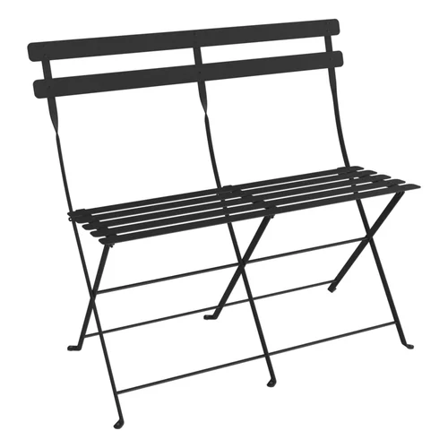 Banquette bistro 2 places coloris gris en acier Fermob - 88 x 29 cm