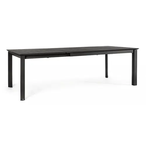 Table de jardin extensible anthracite BIZZOTTO konnor - 160/240x100cm