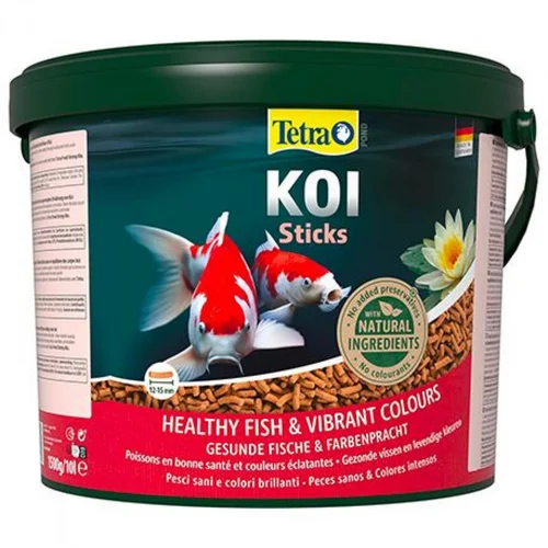 Nourriture pour koï, sticks digestibles, TETRA BASSIN Koï - seau de 1,62kg - 10L