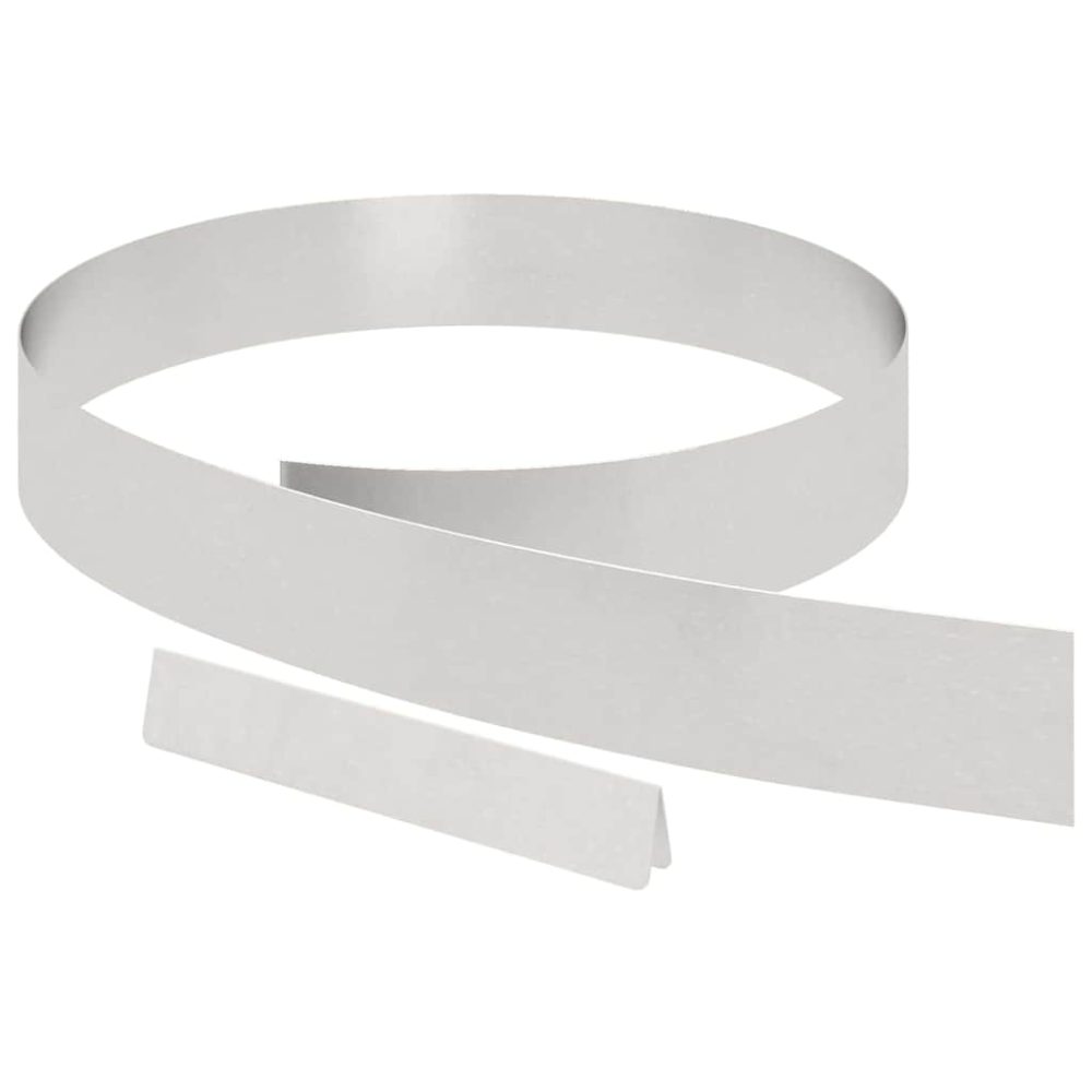vidaXL Bordure de Pelouse 450 x 10 cm Acier inoxydable Argent – Aménagement du jardin