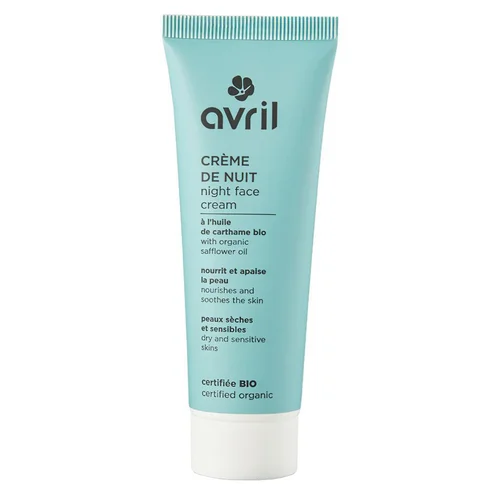 Crème de nuit à l'huile de carthame bio Avril - 50 ml