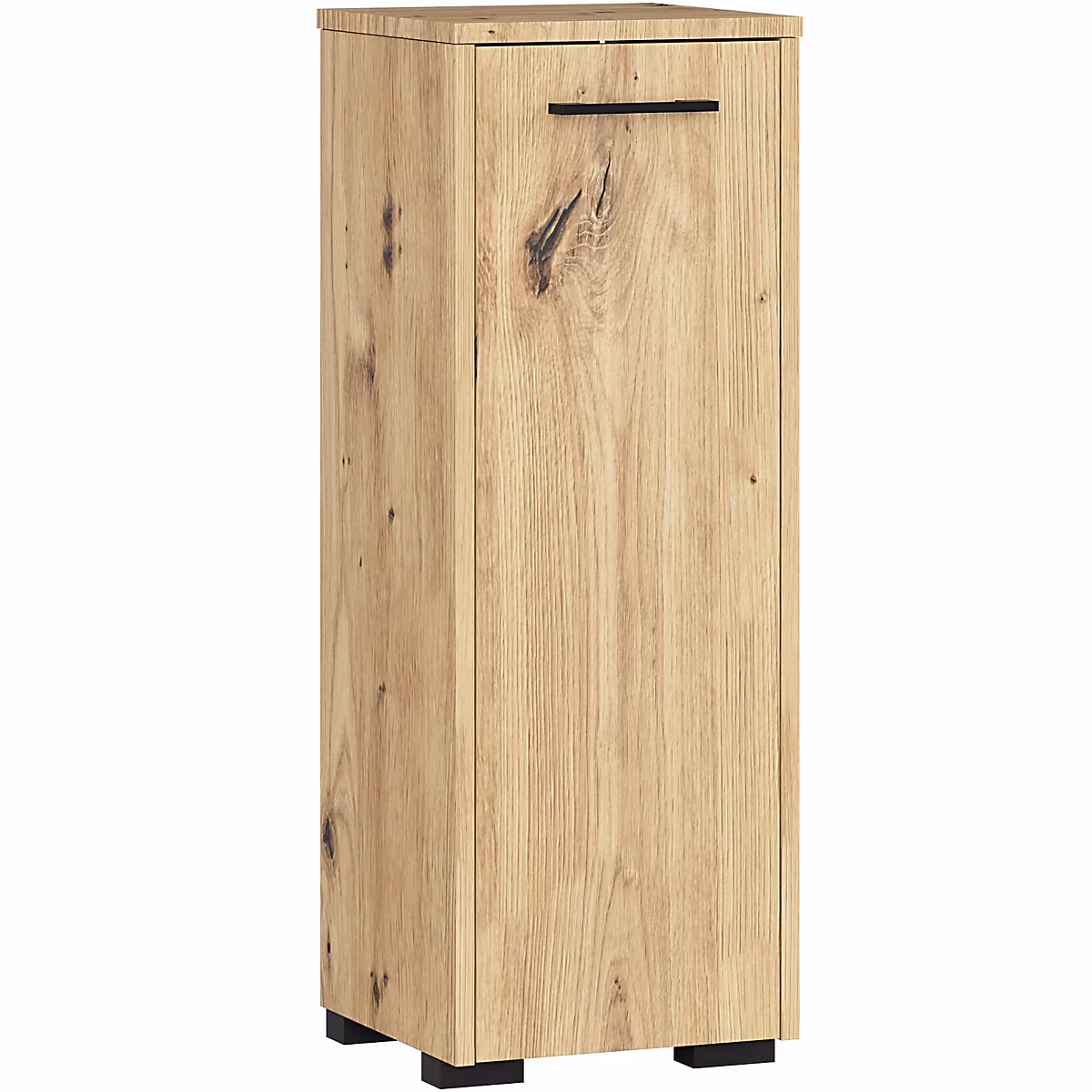 Armoire salle de bains AKORD FIN Chêne Artisan 30 cm 1 porte façade Chêne Artisan 2 étagères 30 × 30 × 85 cm