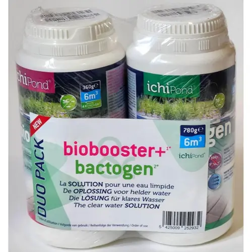 Duo pack bactéries pour bassin traitement de l'eau Aquatic Science Biobooster + et Bactogen - 6000 litres