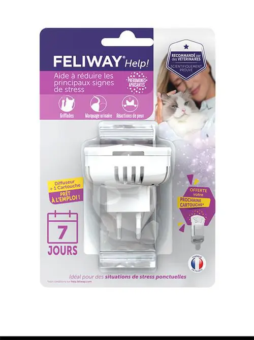 Diffuseur de phéromones pour chat Feliway Help - 1 recharge incluse