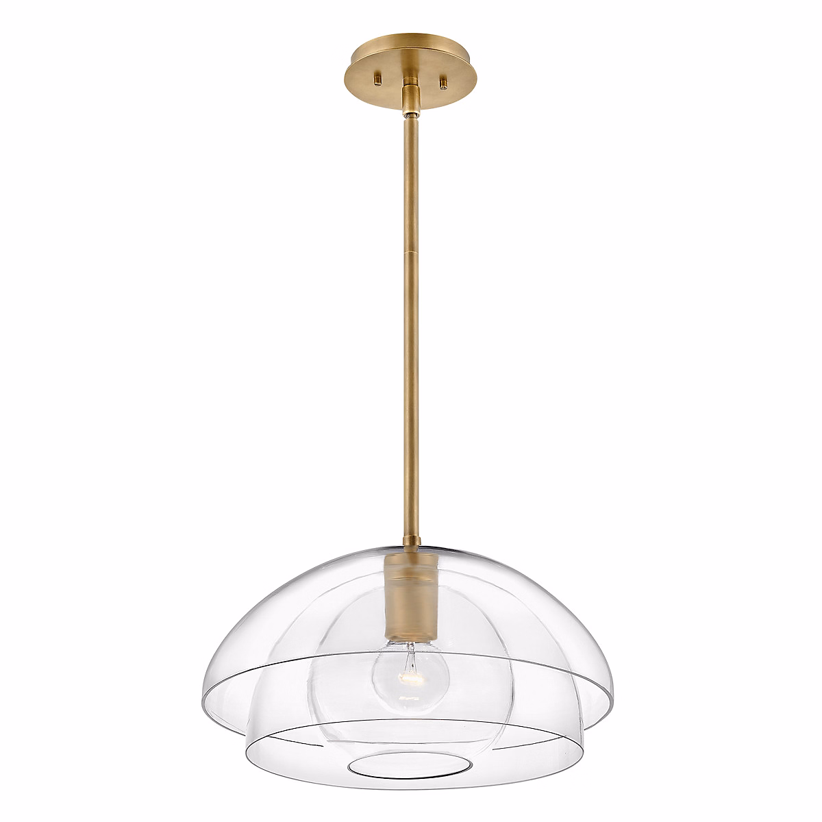 Luminaire et éclairage intérieur – Elstead Hinkley Lotus Dome Pendant Plafonnier Héritage Laiton