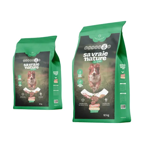 Croquettes chien adulte agneau et riz brun Sa Vraie Nature
