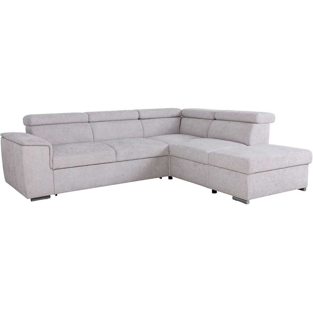 Canape d angle convertible reversible DAYTONA 5 places tissu beige 260 × 216 × 94 cm