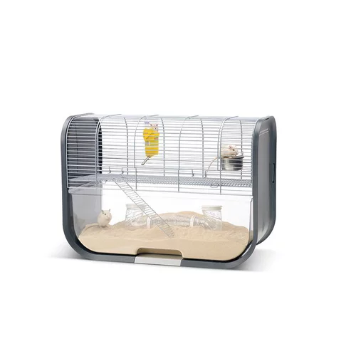Cage pour gerbille coloris gris Savic Lugano - 60 x 29 x 44 cm