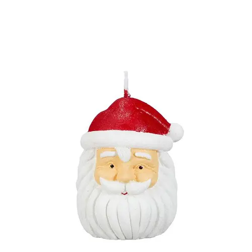 Bougie rouge forme Père Noël - Ø 6 x H 9 cm