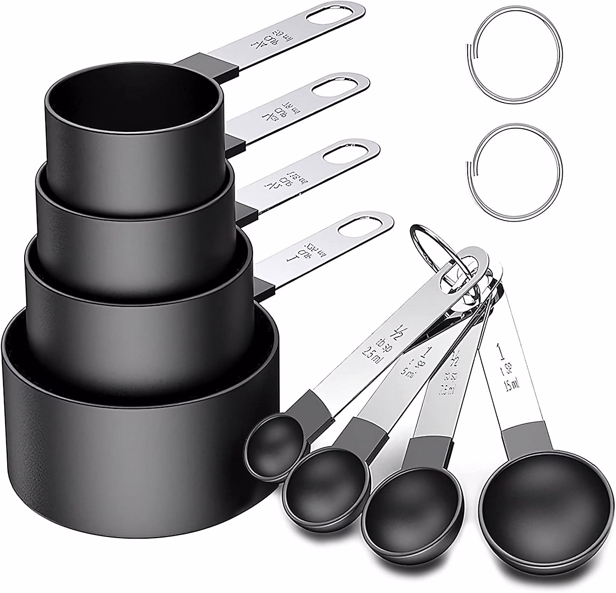 Couvert – Ensemble 8 tasses et cuillères doseuses en inox
