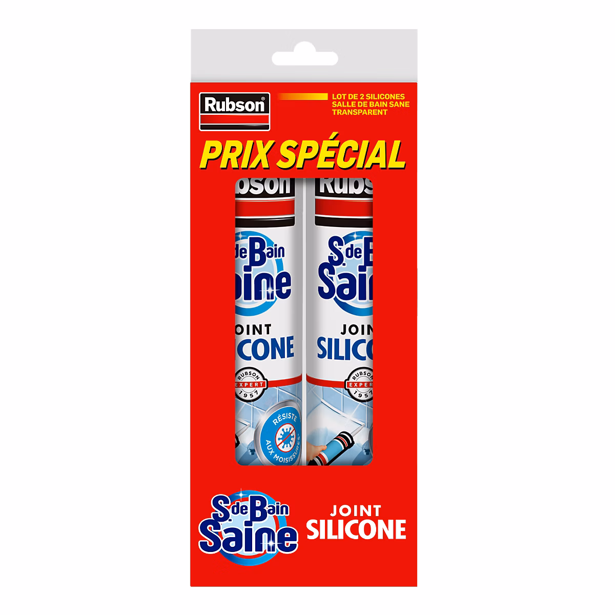 Mastic salle de bain Rubson transparent 280ml vendu par 2 – Réf. ZQODZWBDE0120225864