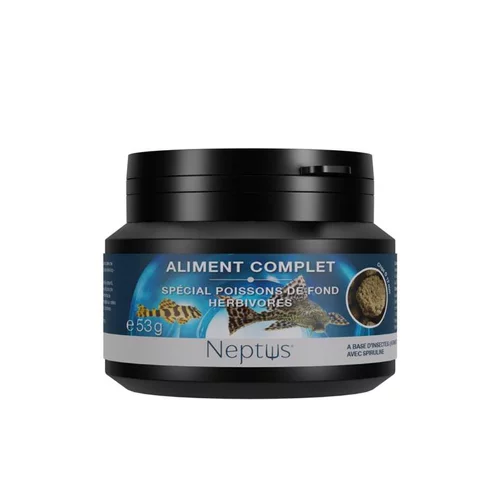 Aliment complet pour poissons de fond herbivores Neptus - 100 ml