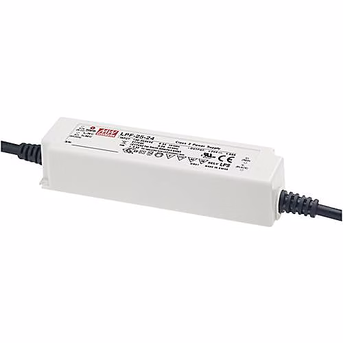 Driver LED MEAN WELL LPF-25-24 24 V DC 25 – 2 W IP67, sortie mixte tension/courant constant