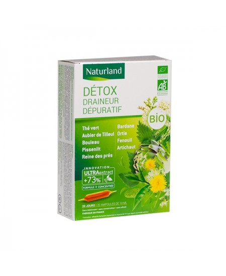 Naturland - Extrait Fluide - Detox Bio - Aux 9 Plantes