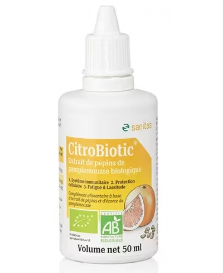 Citrobiotic - Extrait de pépins de Pamplemousse 50 ml+ 10ml OFFERT