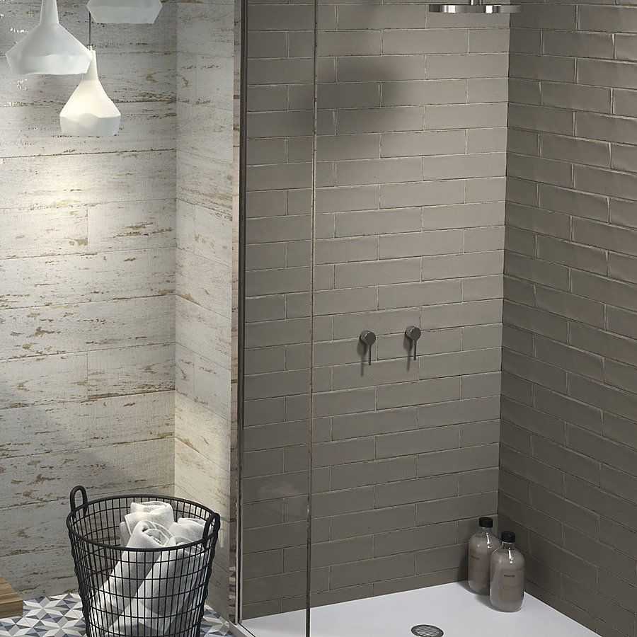 carrelage effet zellige 7 – 5 × 30 cm LUZIA TAUPE