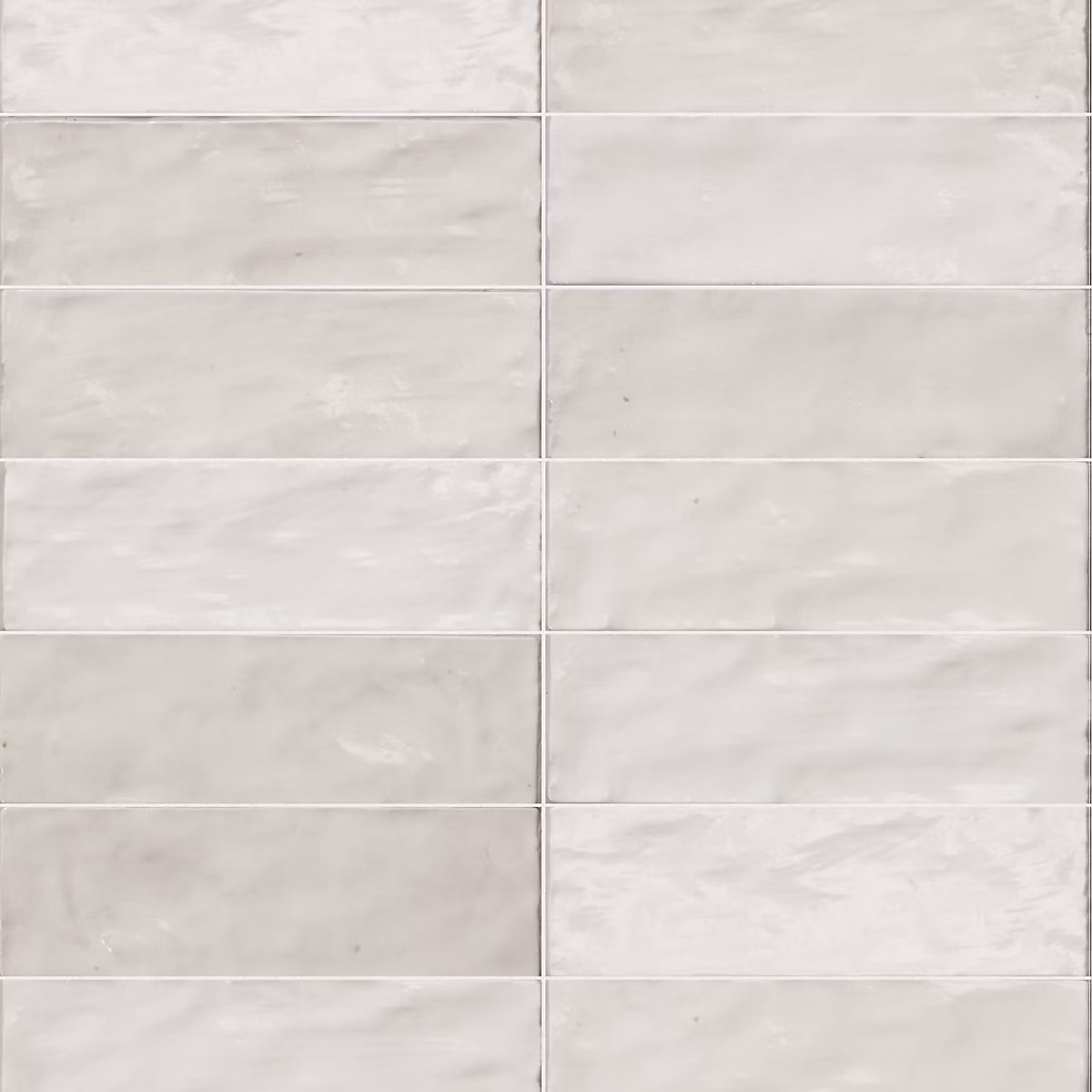 Carrelage effet Zellige Blanc 20 × 6 – 5 × 0,85 cm Brillant Orisel, Mur intérieur (vendu par carton de 0,5 m²), RO'MA CARRELAGE