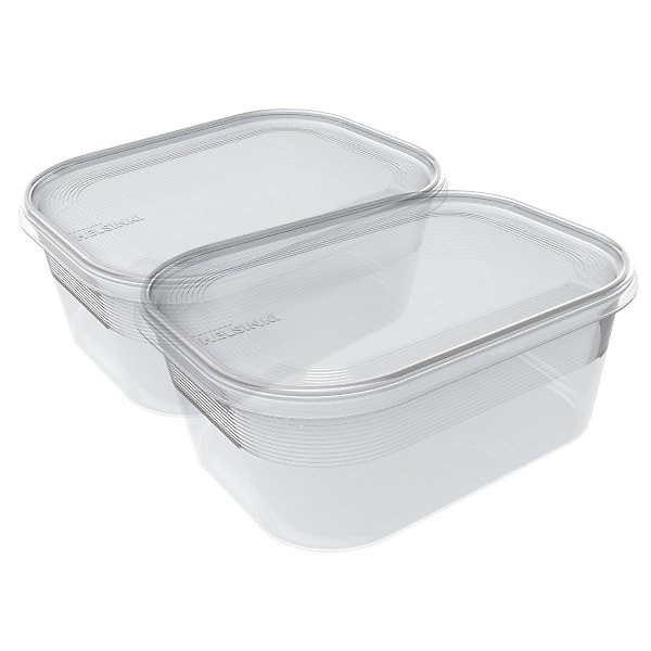 2 Boîtes rectangulaires pour frigo et congélateur 1 – 4 litres