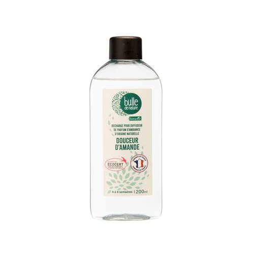 Recharge de parfum senteur douceur d'amandes contrôlée par Ecocert Greenlife Bulle de Nature par botanic® - 200 ml