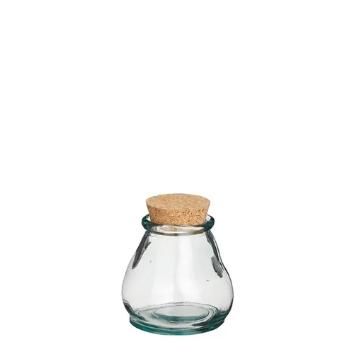 Bocal coloris transparent en verre recyclé Juan- Ø 10 cm