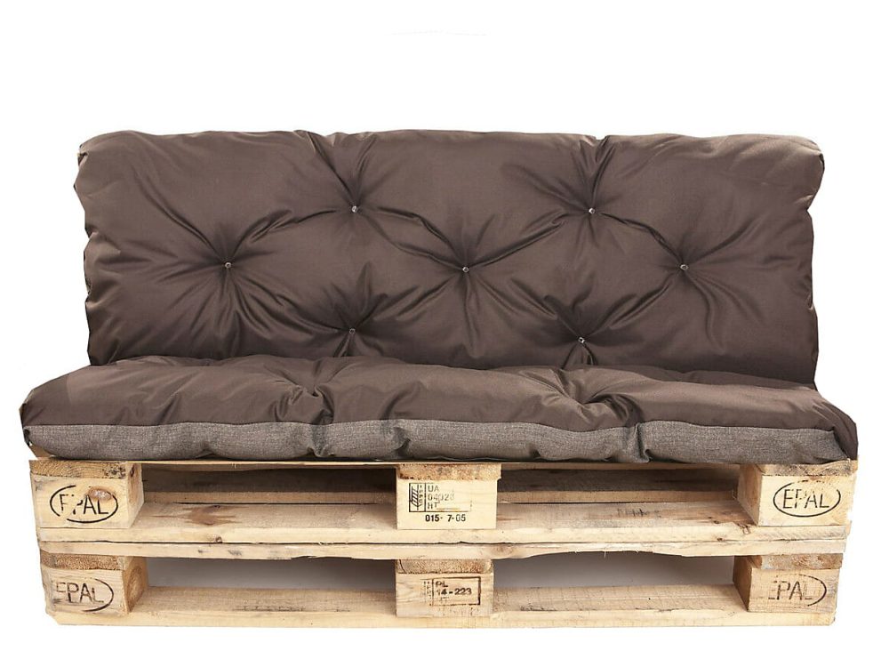 Coussins palettes 120 × 50 / 120 × 40cm coussins de palette Marron – coussins de canapé de jardin, coussin palette exterieur
