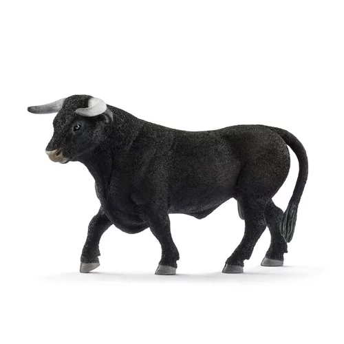 Figurine Taureau noir Série Animaux de la ferme 14,2x4,8x9 cm