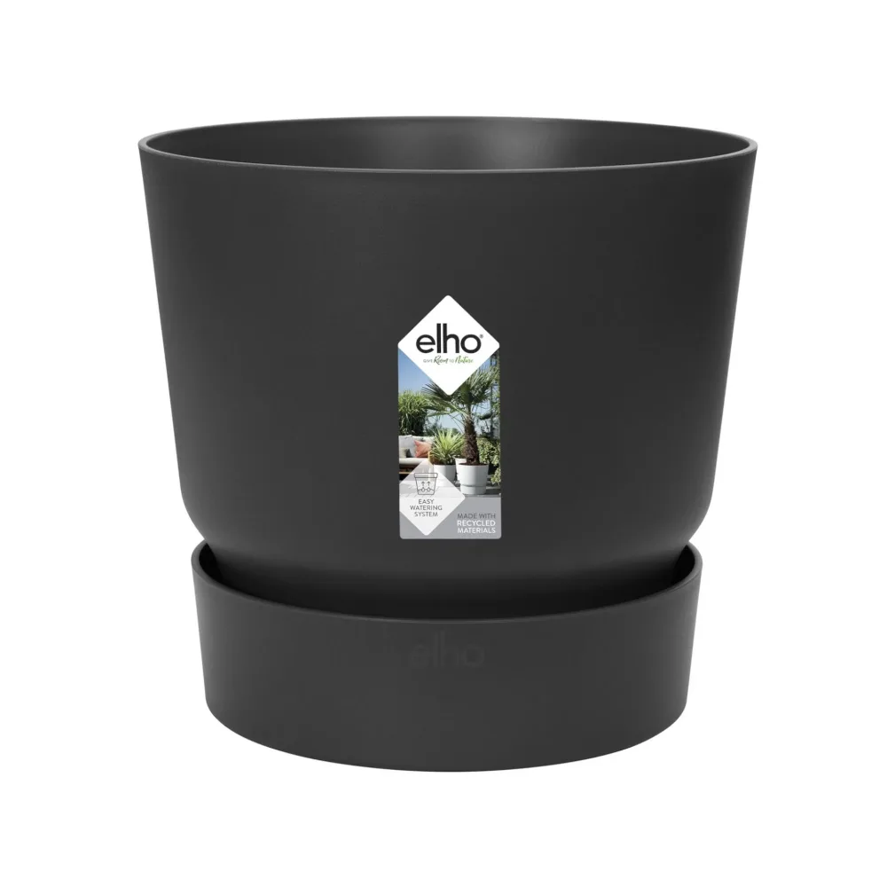 Pot de fleurs Greenville Living noir ELHO