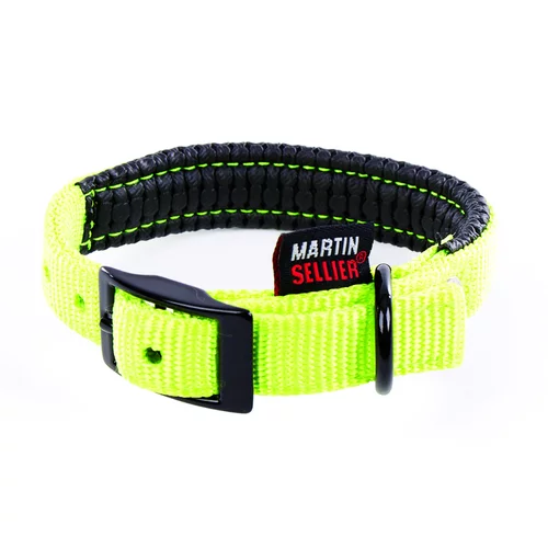 Collier droit Confort pour chien coloris vert citron - 2,5x65 cm