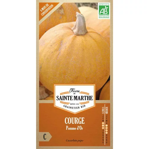 Graines de courgette pomme d'or bio Ferme de Sainte Marthe - graines à semer