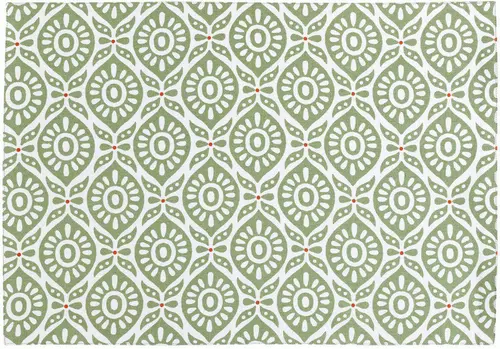 Set de table coton/polyester enduit coloris cactus Winkler Citrus - 48 x 33 cm