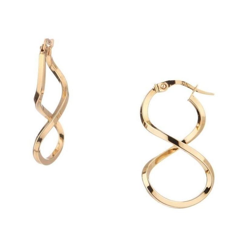 L'ATELIER D'AZUR Boucles d'Oreilles Créoles Infini – 2.5 cm Jaune