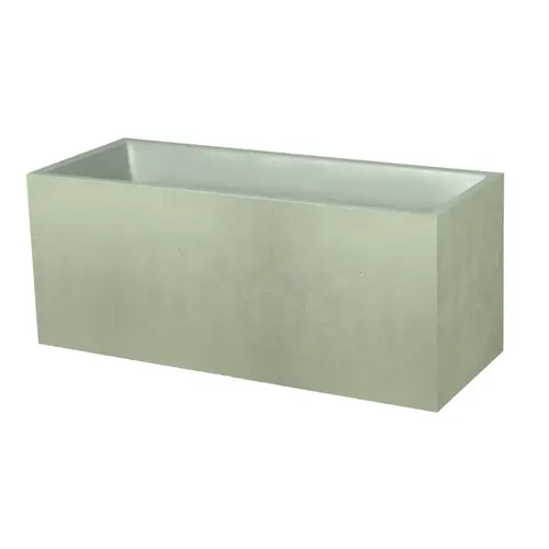 Jardinière en plastique coloris vert amande Poetic Basalt - 99,5 x 39,5 x 43,5 cm