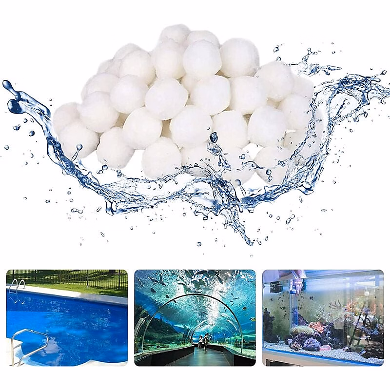 Boule filtrante de piscine 1000g – boule filtrante de piscine extérieure | filtre en fibre adapté au filtre à sable de piscine