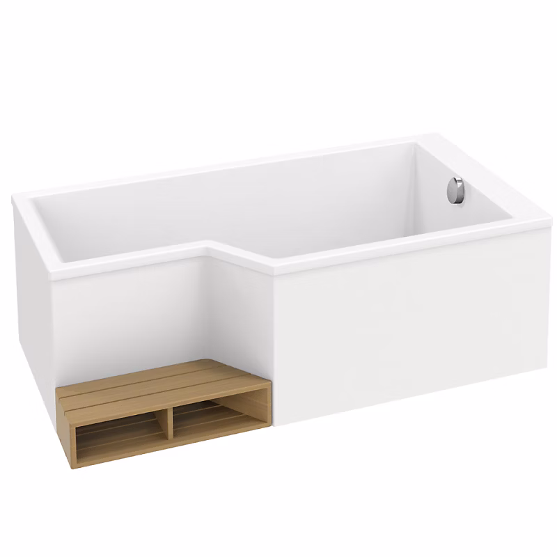 Baignoire bain douche 150 × 80 cm JACOB DELAFON Neo blanc mat droite